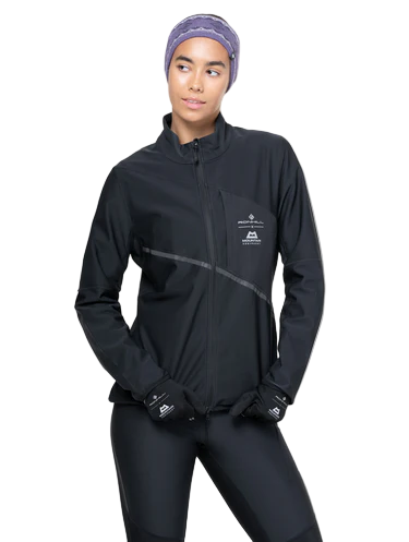 RonHill Womens Tech Gore-Tex Windstopper Jacket - All Black - AW25