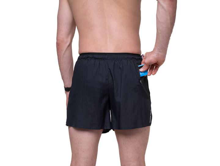Ronhill Herren Tech Race 5" Short – Ganz Schwarz – SS26