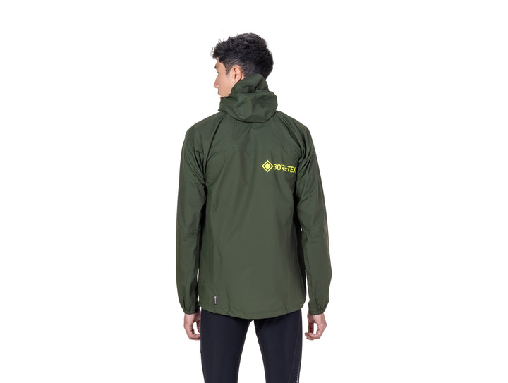 RonHill Mens Tech Gore-Tex Waterproof Mercurial Jacket 2 - Kelp/Zest - AW26