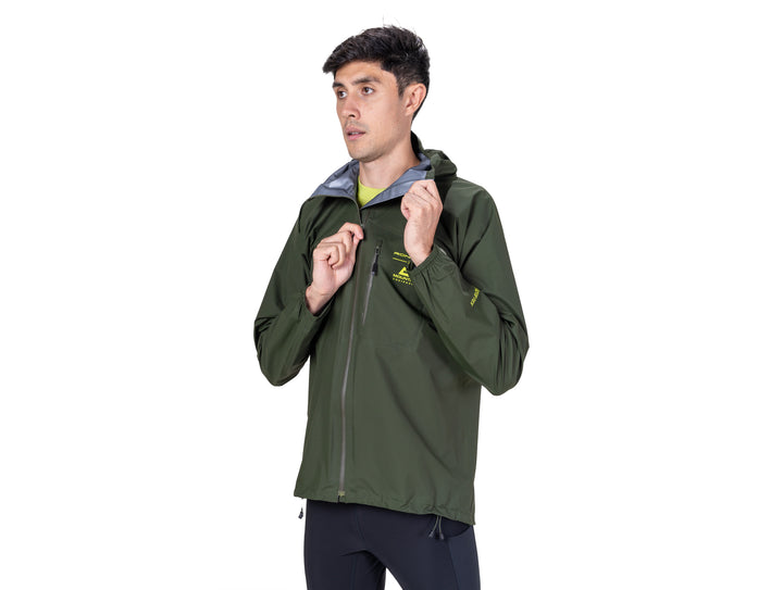 RonHill Mens Tech Gore-Tex Waterproof Mercurial Jacket 2 - Kelp/Zest - AW26
