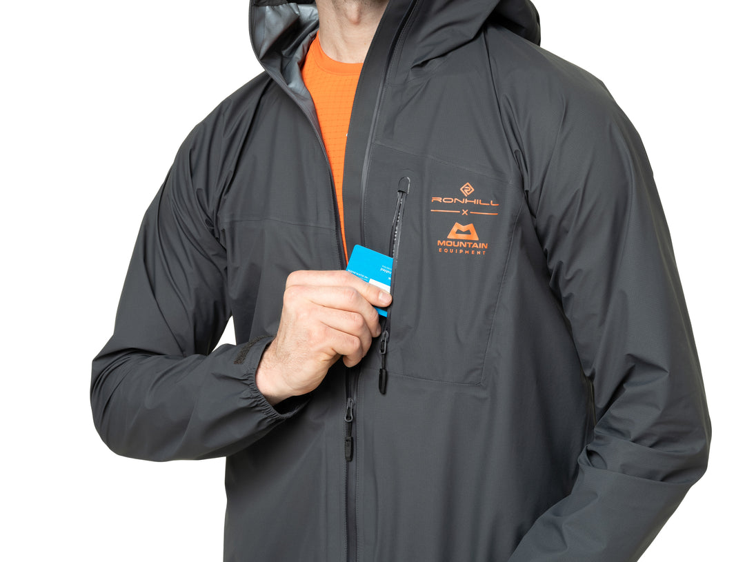 RonHill Mens Tech Gore-Tex Waterproof Mercurial Jacket 2 - Oxide/Ronhill Red - SS26