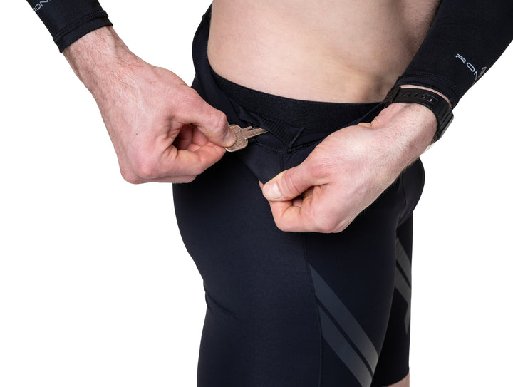 RonHill Mens Tech Race Half Tight - All Black - SS26