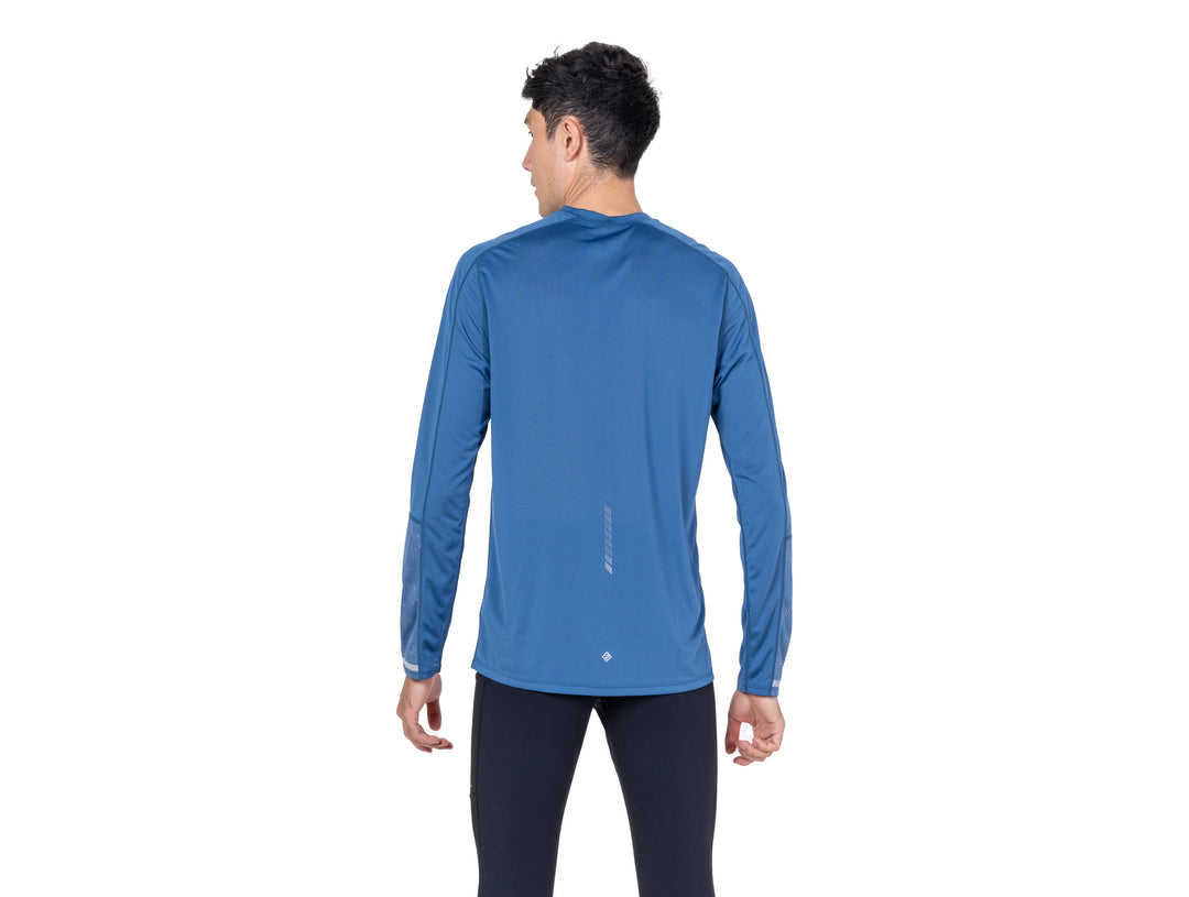 RonHill Mens Tech Reflect L/S Tee - Glacier/Reflect - AW26