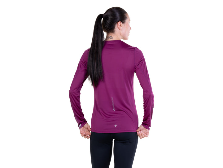 RonHill Womens Tech Reflect L/S Tee - Blackcurrant/Reflect - AW26