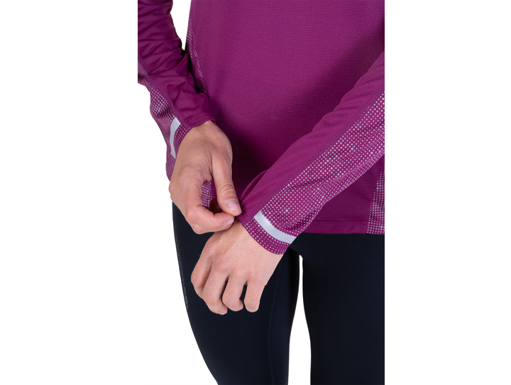 RonHill Womens Tech Reflect L/S Tee - Blackcurrant/Reflect - AW26