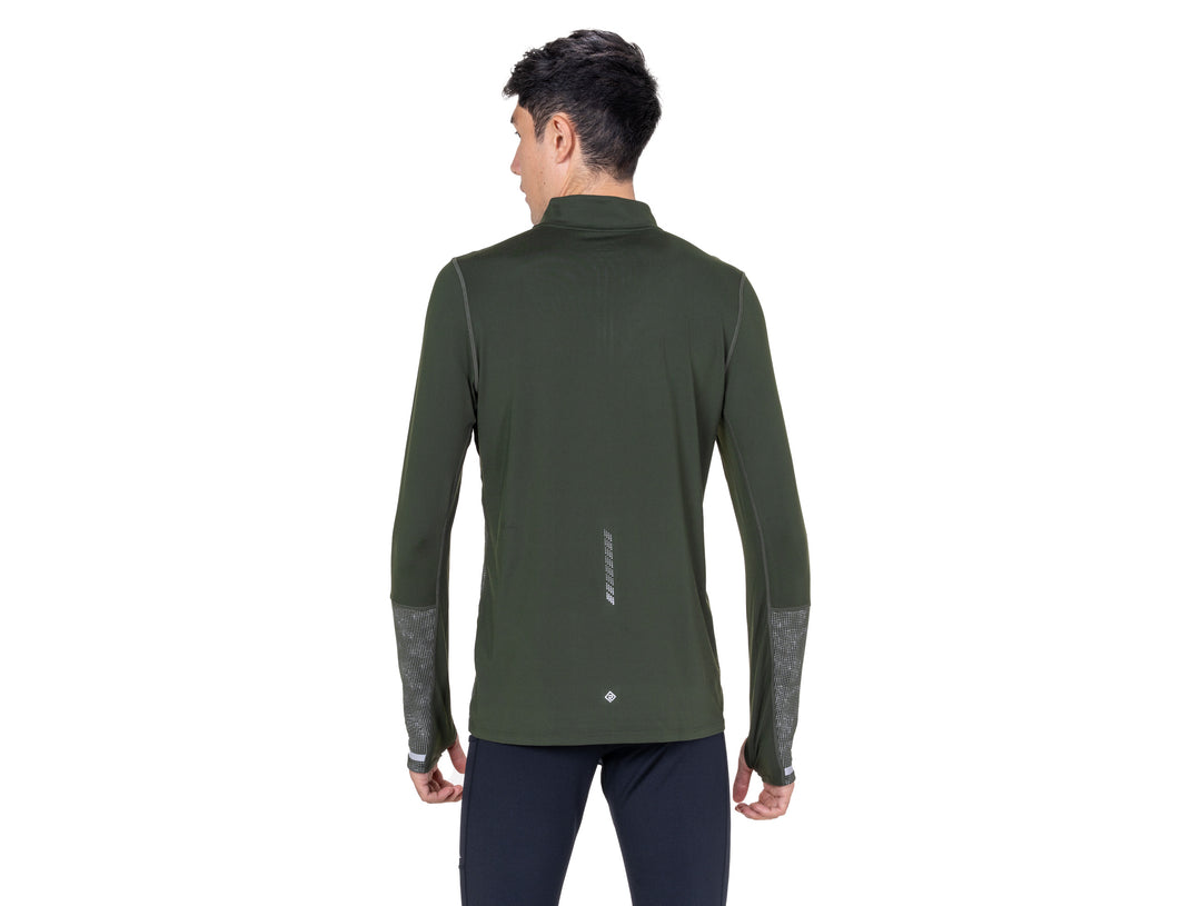 RonHill Mens Tech Reflect 1/2 Zip - Kelp/Reflect - AW26