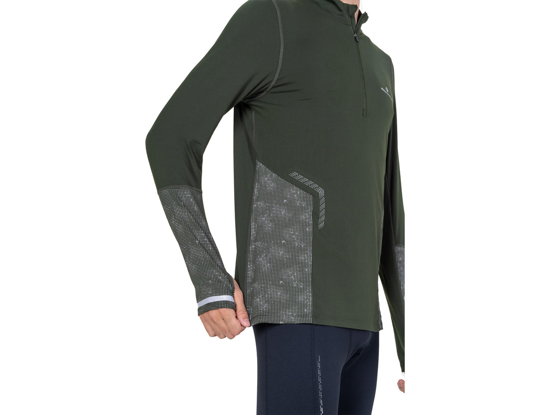 RonHill Mens Tech Reflect 1/2 Zip - Kelp/Reflect - AW26