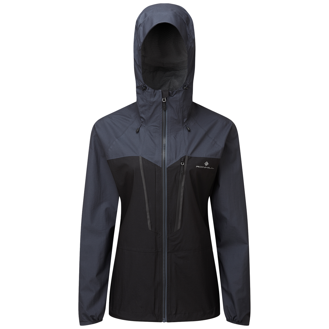 RonHill Womens Tech Fortify Waterproof Jacket - Black/Charcoal - AW25