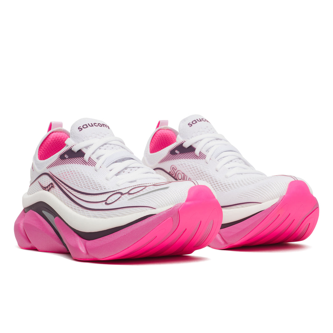 Saucony Unisex Endorphin Elite 3 - White/Eggplant- Neutral - AW26