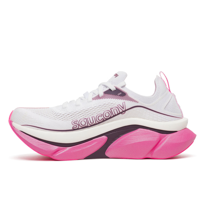 Saucony Unisex Endorphin Elite 3 - White/Eggplant- Neutral - AW26