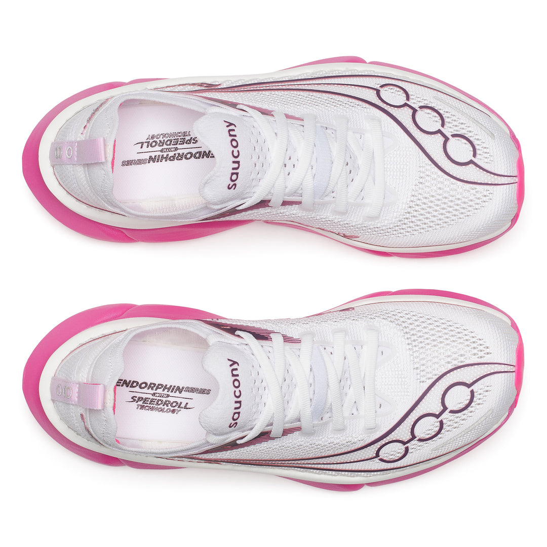 Saucony Unisex Endorphin Elite 3 - White/Eggplant- Neutral - AW26