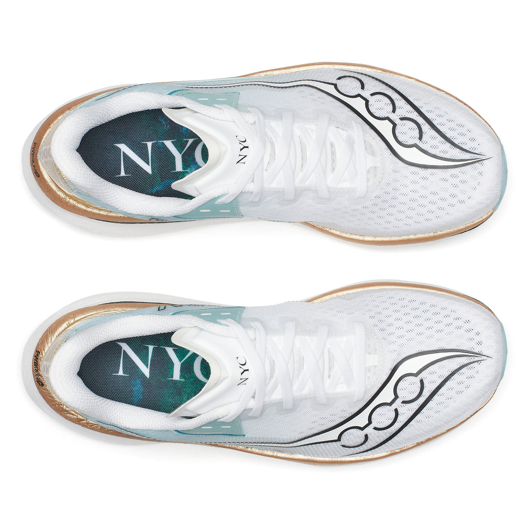 Saucony Mens Endorphin Azura New York - White/Gold - Neutral - AW26