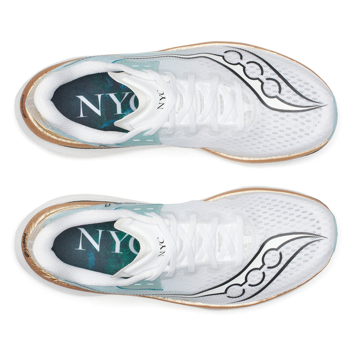 Saucony Mens Endorphin Azura New York - White/Gold - Neutral - AW26