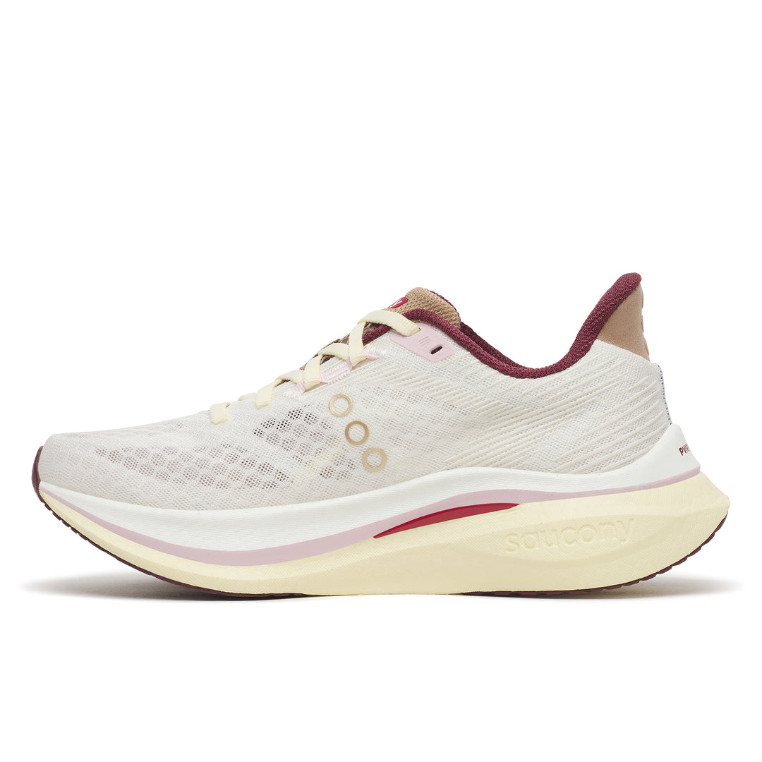 Saucony Womens Endorphin Speed 5 - Ivory/Maroon - Neutral - AW26