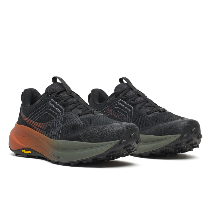 Saucony Mens Xodus Ultra 4 - Black/Rust- Trail - AW26
