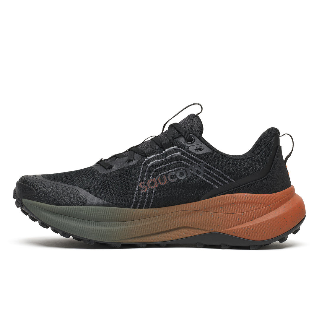 Saucony Mens Xodus Ultra 4 - Black/Rust- Trail - AW26