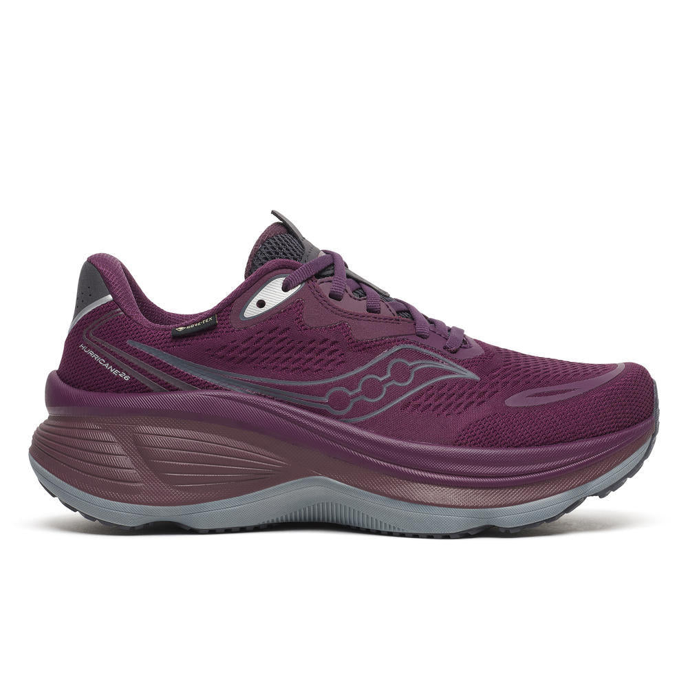 Saucony Womens Hurricane 26 GTX - Eggplant/Cinder - Stability - AW26