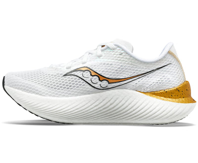 Saucony Womens Endorphin Pro 3 - White/Gold - Neutral