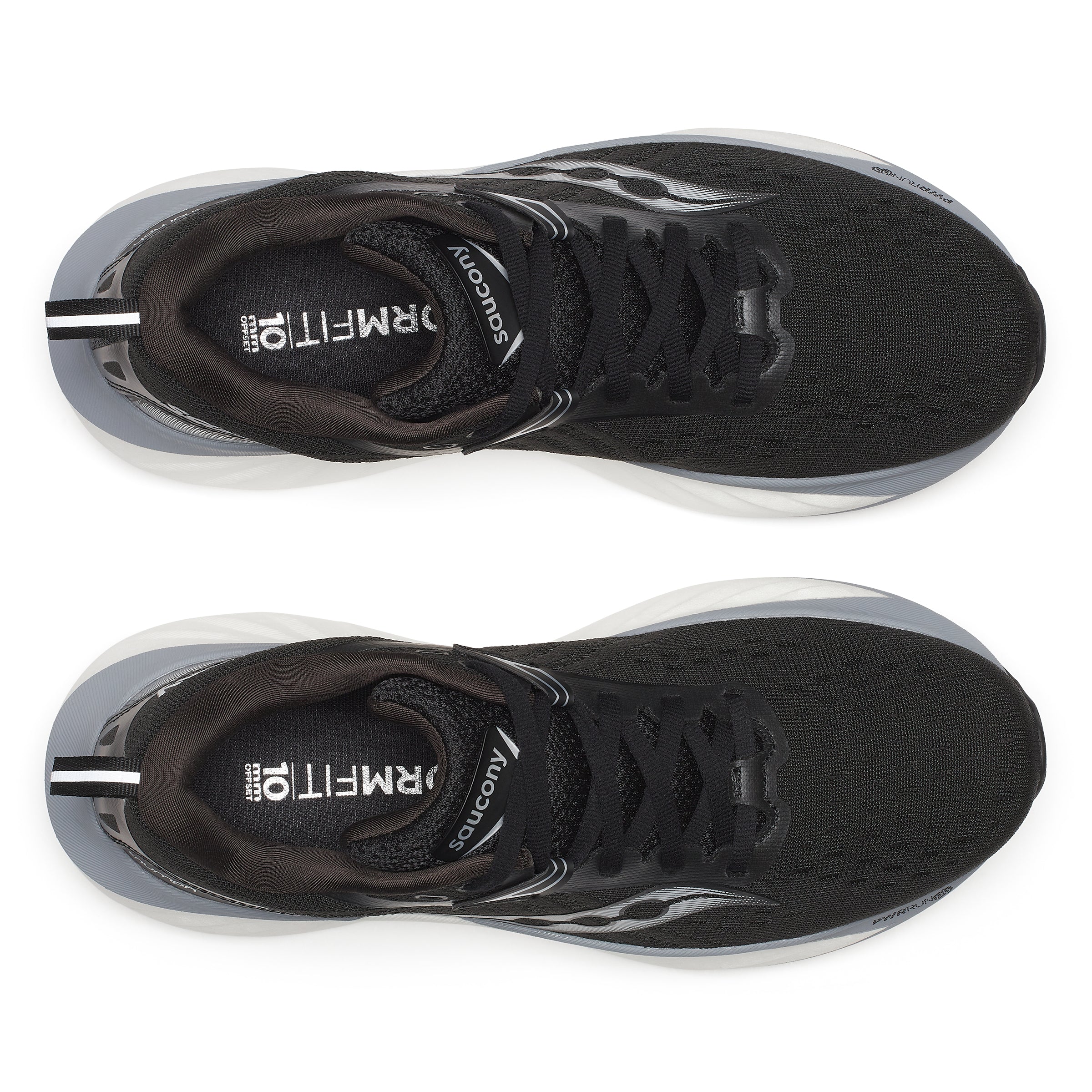 Saucony Womens Triumph 22 Black White Neutral Run North West