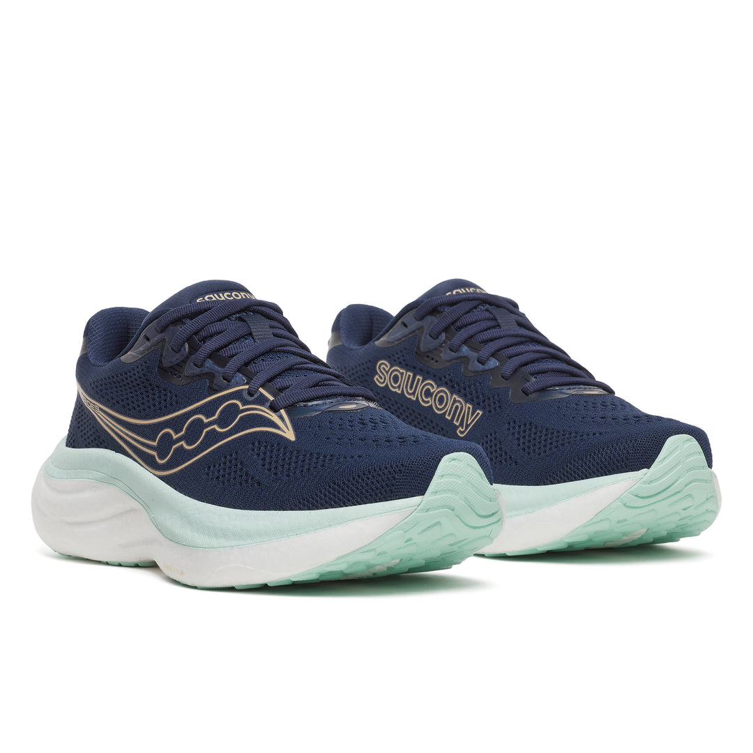 Saucony Womens Ride 19 - Marine/Aqua - Neutral - SS26