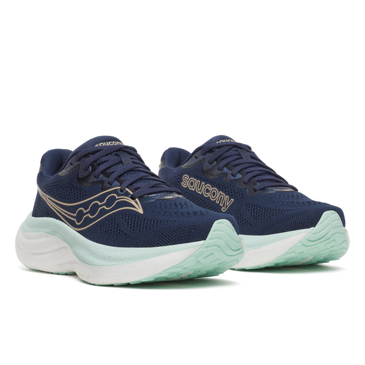 Saucony Womens Ride 19 - Marine/Aqua - Neutral - SS26
