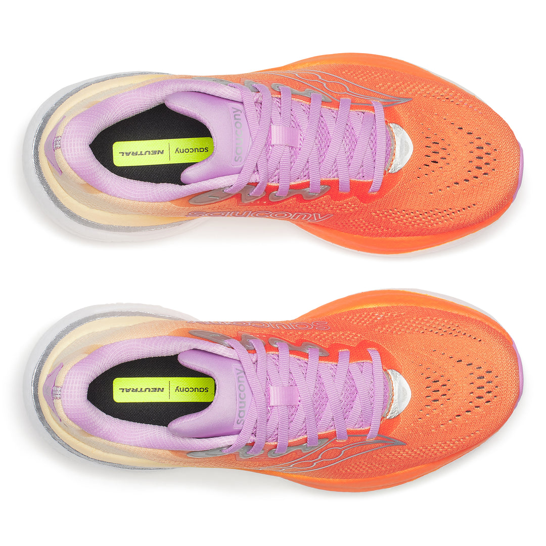 Saucony Womens Ride 19 - Fire/Orchid - Neutral - SS26
