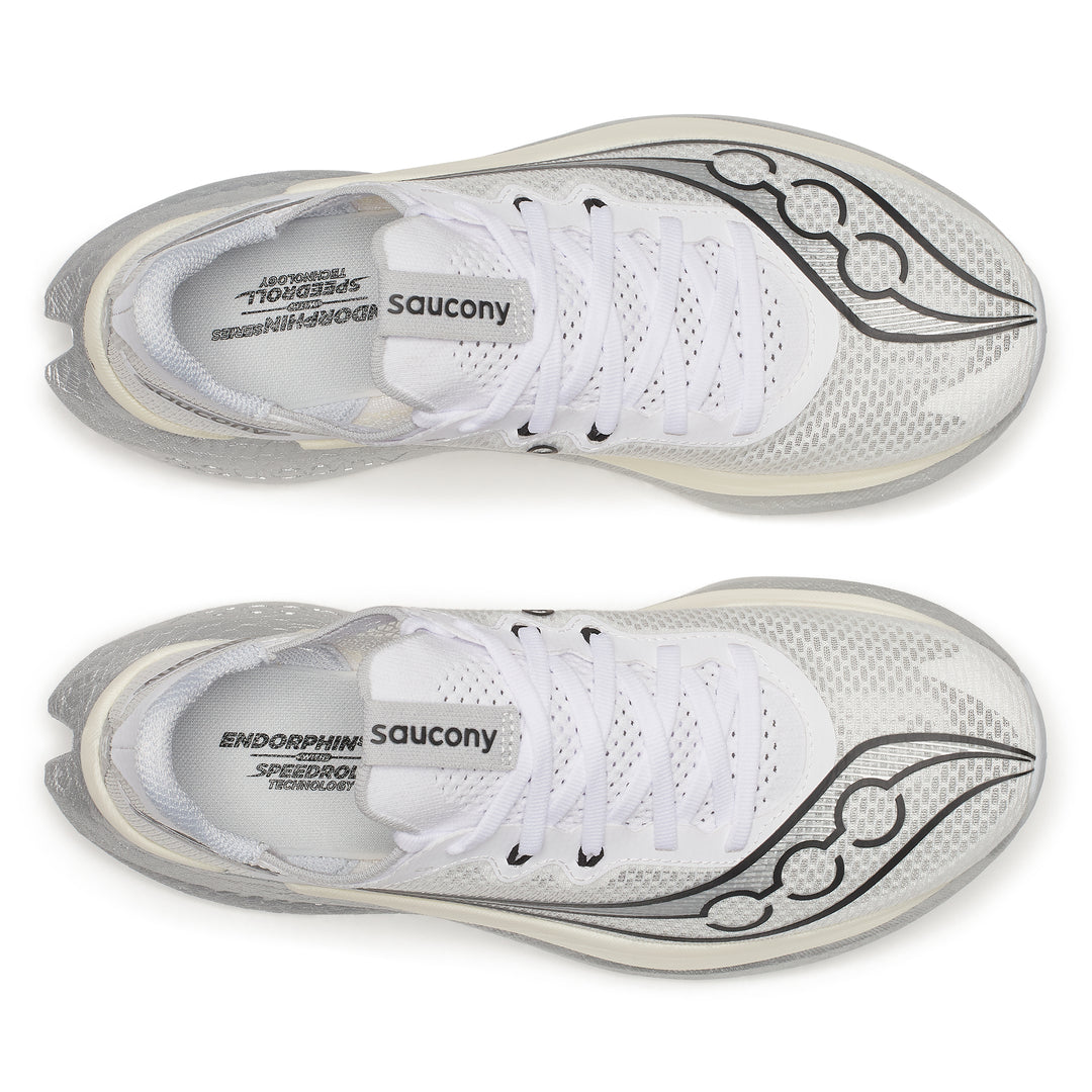 Saucony Womens Endorphin Pro 5 - White/Black - Neutral - SS26
