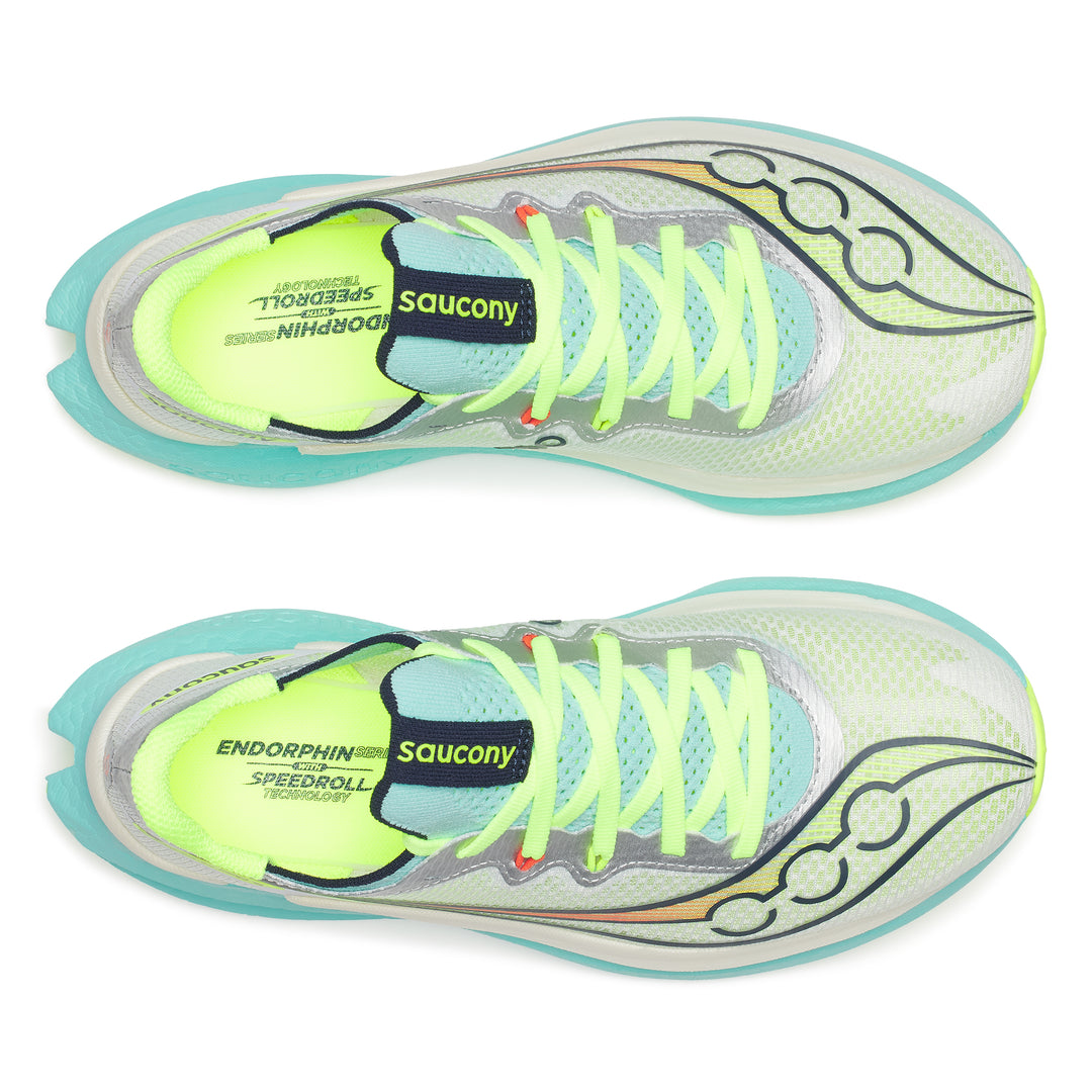 Saucony Womens Endorphin Pro 5 - White/Splash - Neutral - SS26