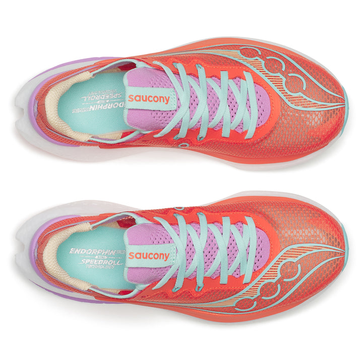 Saucony Womens Endorphin Pro 5 - Fire/Orchid - Neutral - SS26