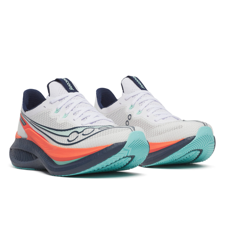 Saucony Damen Endorphin Pro 5 – Weiß/Marineblau – Neutral – SS26