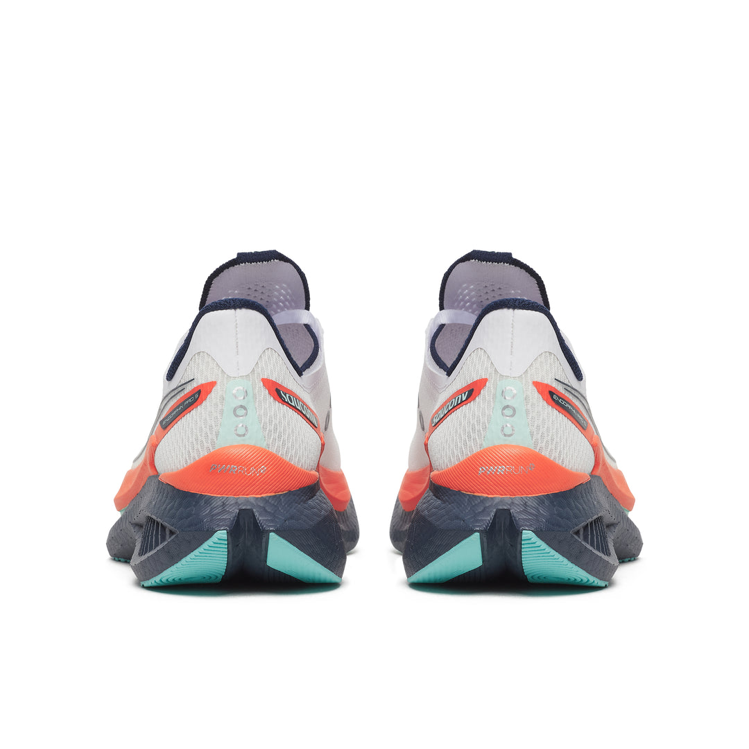 Saucony Damen Endorphin Pro 5 – Weiß/Marineblau – Neutral – SS26