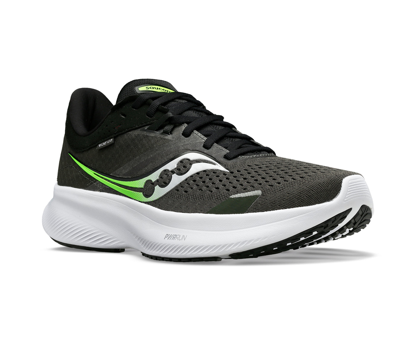 Saucony Mens Ride 16 - Umbra/Slime - Neutral