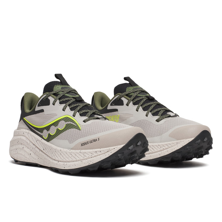 Saucony Mens Xodus Ultra 3 - Dove/Olivine - Trail - SS25
