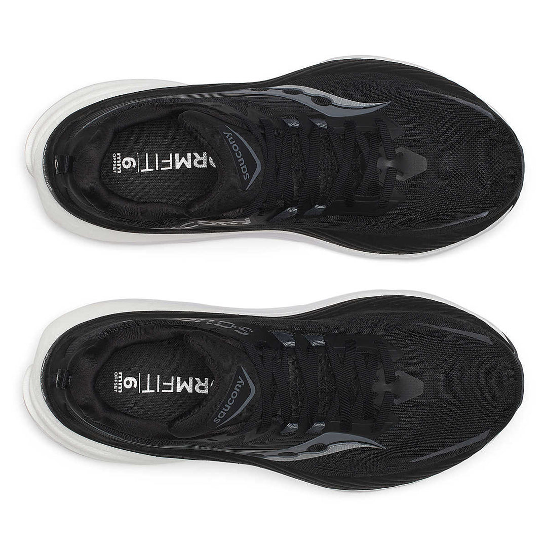 Saucony Womens Hurricane 24 - Black/Carbon - Stability