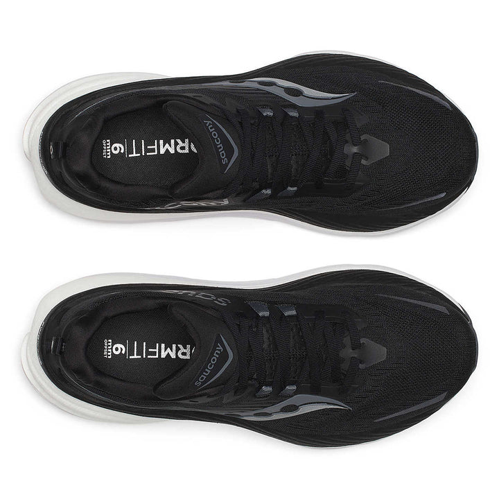 Saucony Womens Hurricane 24 - Black/Carbon - Stability