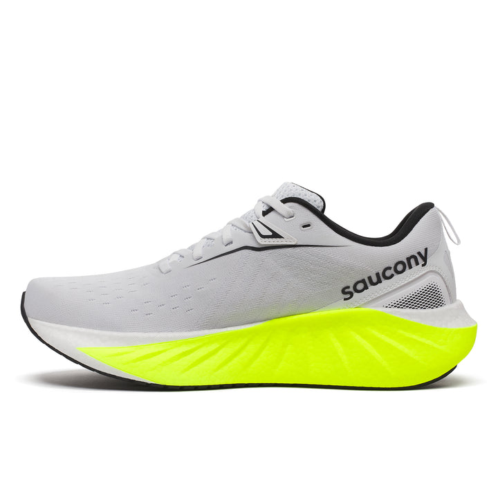 Saucony Mens Triumph 22 - White/Citron - Neutral - SS25
