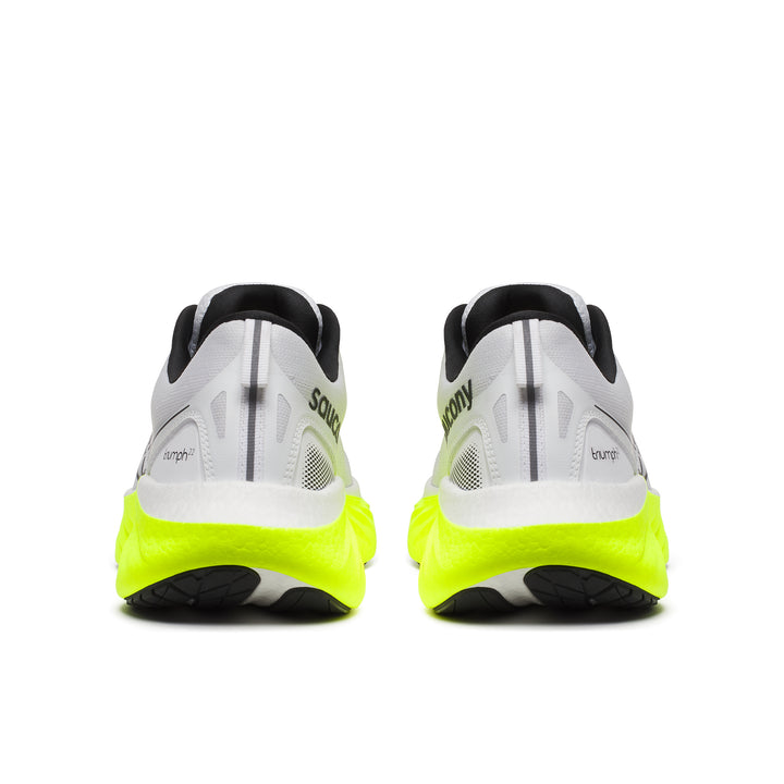 Saucony Mens Triumph 22 - White/Citron - Neutral - SS25