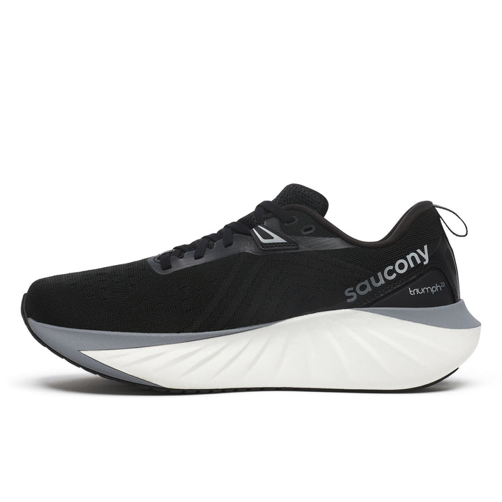 Saucony Mens Triumph 22 - Black/White - Neutral - SS25