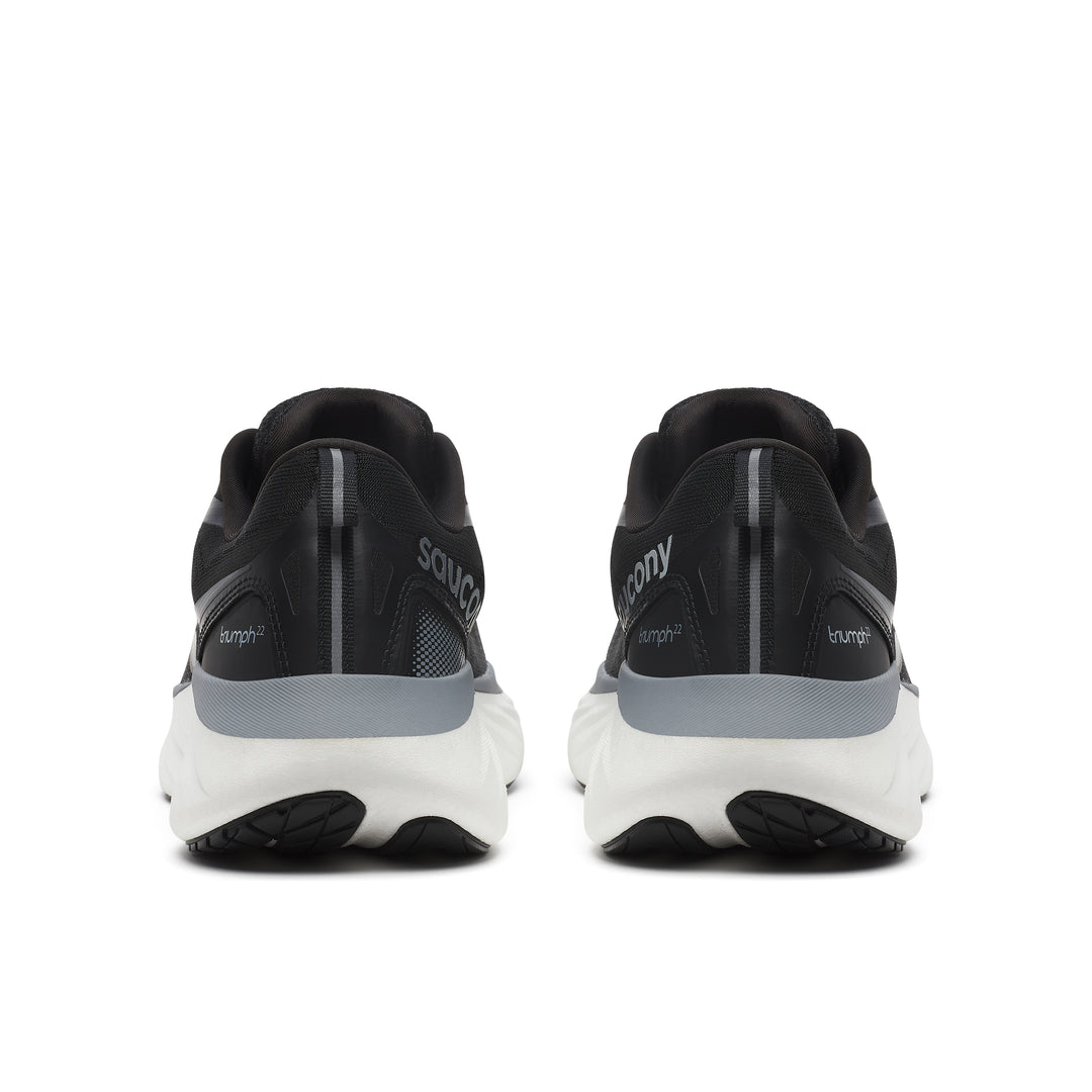 Saucony Mens Triumph 22 - Black/White - Neutral - SS25