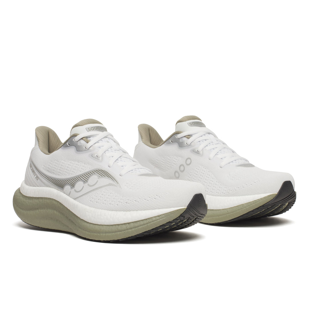 Saucony Herren Triumph 23 – Weiß/Lorbeer – Neutral – SS26
