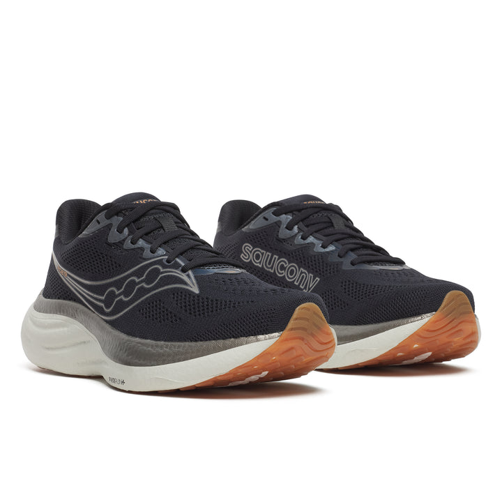 Saucony Mens Ride 19 - Black/Pewter - Neutral - SS26