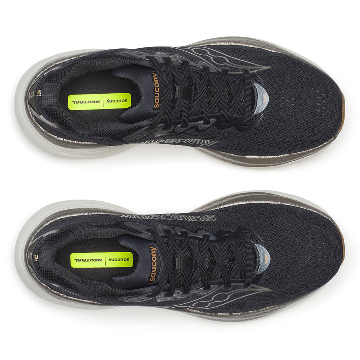 Saucony Mens Ride 19 - Black/Pewter - Neutral - SS26