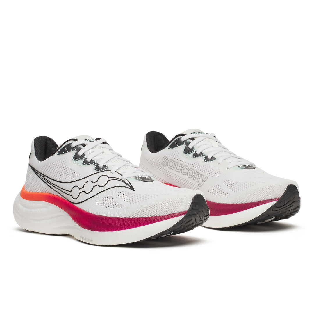 Saucony Mens Ride 19 - White/Crimson - Neutral - SS26