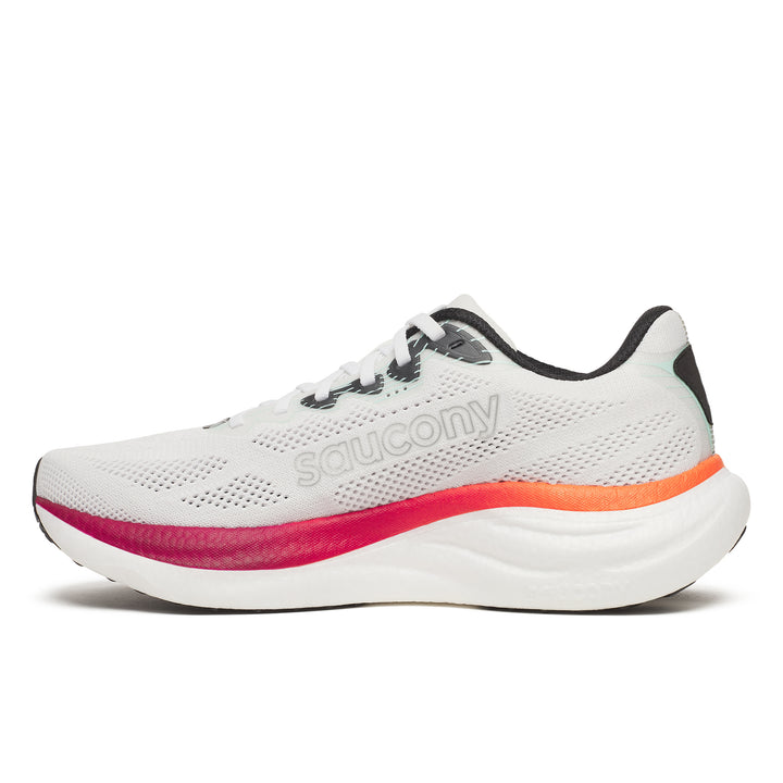 Saucony Mens Ride 19 - White/Crimson - Neutral - SS26