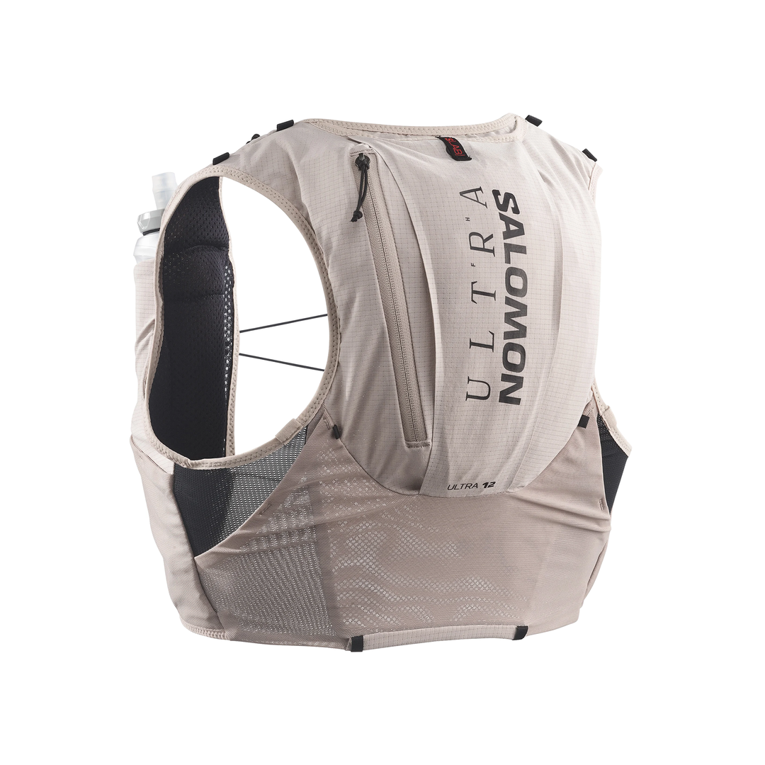 Gilet Salomon S/Lab Ultra 12 avec Flasques - Chèvre/Noir