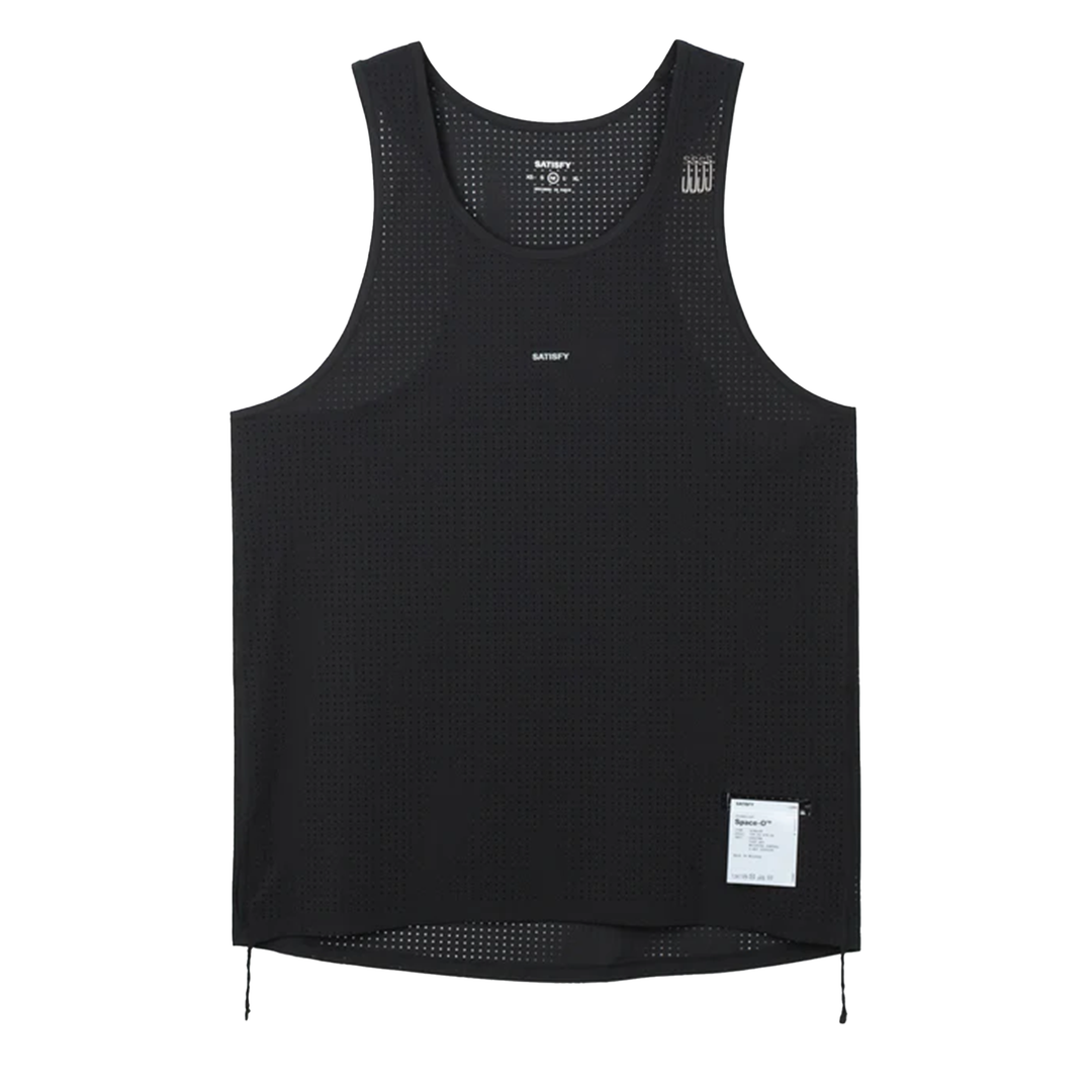 Satisfy Mens Space-O Singlet - Black - SS26