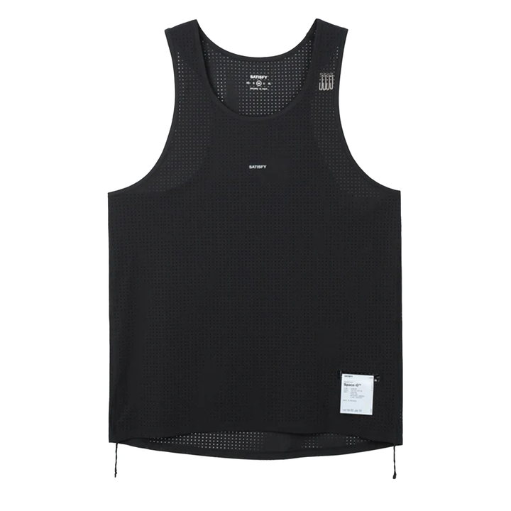 Satisfy Mens Space-O Singlet - Black - SS26