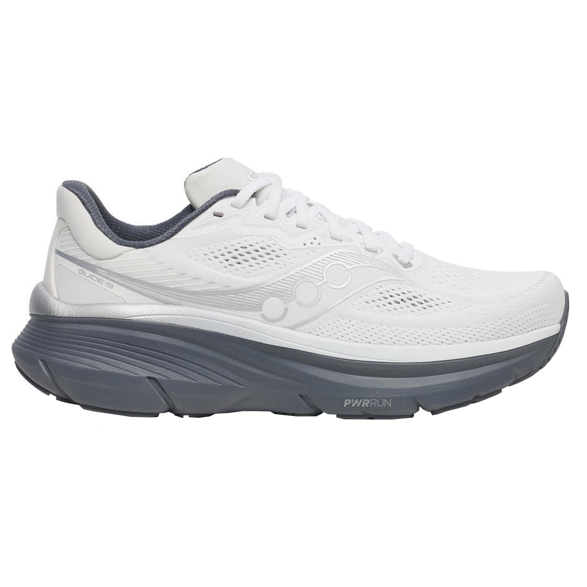 Saucony Mens Guide 19 - White/Shadow - Stability - SS26