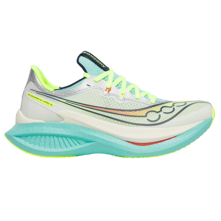Saucony Womens Endorphin Pro 5 - White/Splash - Neutral - SS26