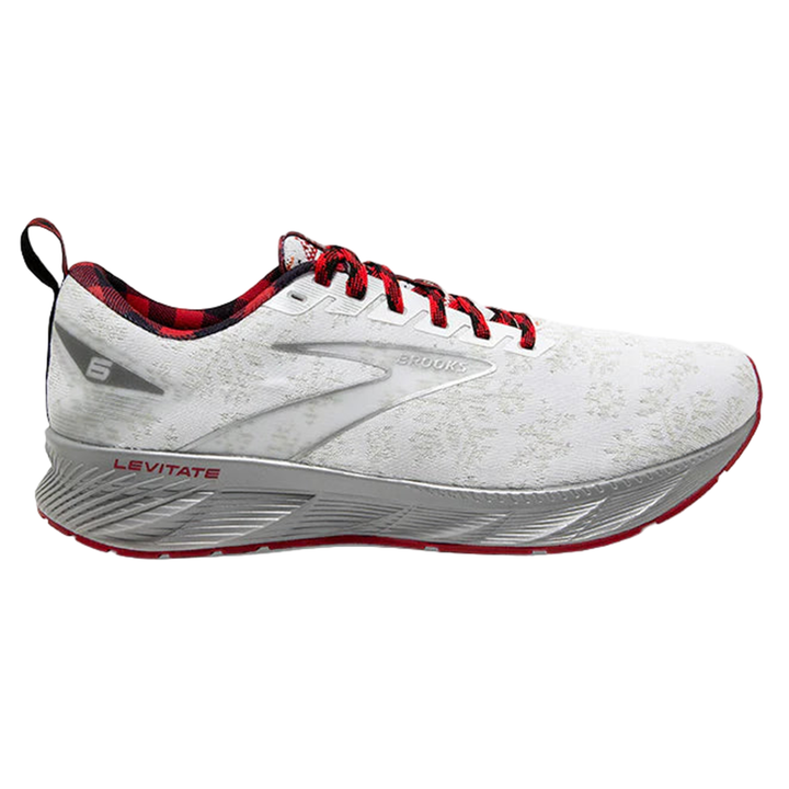 Brooks Mens Levitate 6 - White/Red/Silver - Neutral